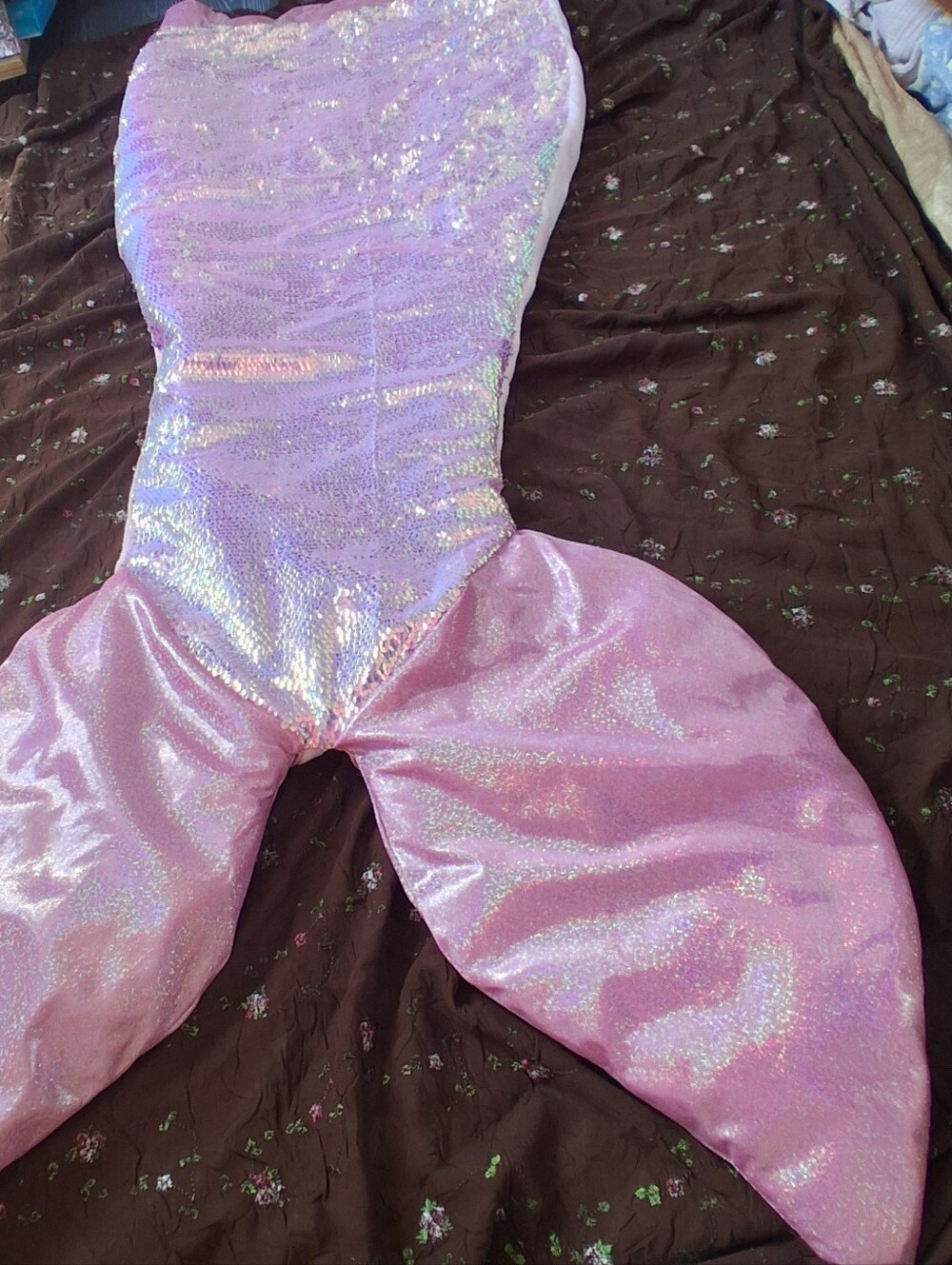 Kids Sparkle Pink Mermaid Tail Blanket Sleeping Bag